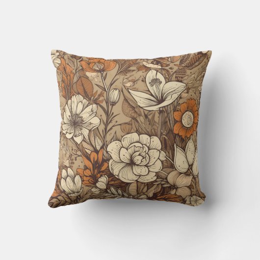 ウォームアーストーンボヘミアンフローラ装飾用クッション クッション (裏面)