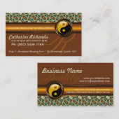 ウォームアース霊気陰陽金ゴールド名刺 名刺 (正面/裏面)