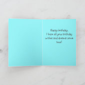 ウォームイエロー&レインボーキャットハッピーバースデーカード カード (内部)