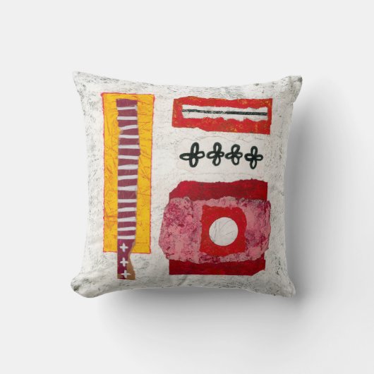 ウォームインヒア装飾用クッション-抽象芸術アート クッション (正面)