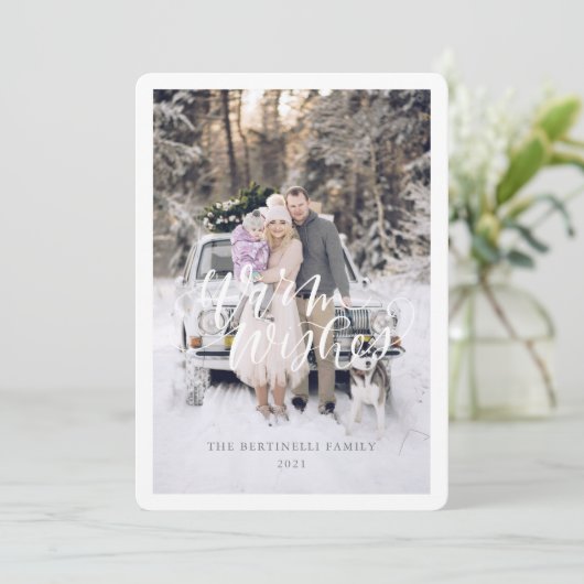 ウォームウィズクリスマスカードフラットホリデーカード シーズンカード (スタンド正面)