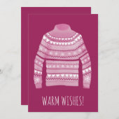 ウォームウィズクリスマスセーターホリデーカード シーズンカード (正面/裏面)