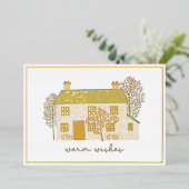 ウォームウィズコージークリスマスホーム 箔シーズンカード (立ち正面)