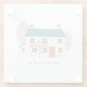 ウォームウィズコージーホリデーホームクリスマス ガラスコースター (裏面)