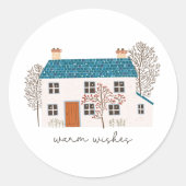 ウォームウィズコージーホリデーホームクリスマス ラウンドシール (正面)