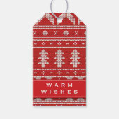 ウォームウィズノルディックニットレッドカスタム ギフトタグ (正面)