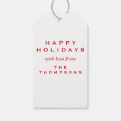 ウォームウィズノルディックニットレッドカスタム ギフトタグ (裏面)