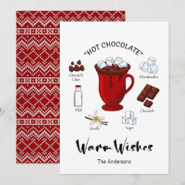 ウォームウィズホットチョコレートホリデーカード シーズンカード