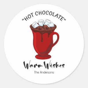 ウォームウィズホットチョコレートホリデー ラウンドシール