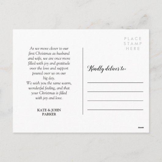 ウォームウィズホリデーキス | Mistletoeありがとう シーズンポストカード (裏面)