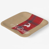 ウォームウィッシュクラフト&タータンチェックレッドID589 ペーパープレート (傾斜あり)