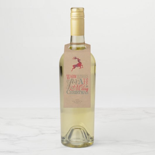 ウォームウィッシュクラフト&タータンチェックレッドID589 ボトルネックタグ (ボトル)