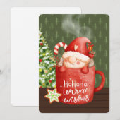 ウォームウィッシュグノームクリスマスマグウォーターカラー シーズンカード (正面/裏面)