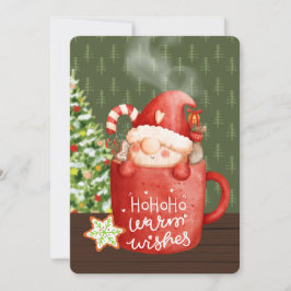 ウォームウィッシュグノームクリスマスマグウォーターカラー シーズンカード