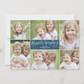 ウォームウィッシュスワールホリデーフォトカード – ネイビー シーズンカード (正面)