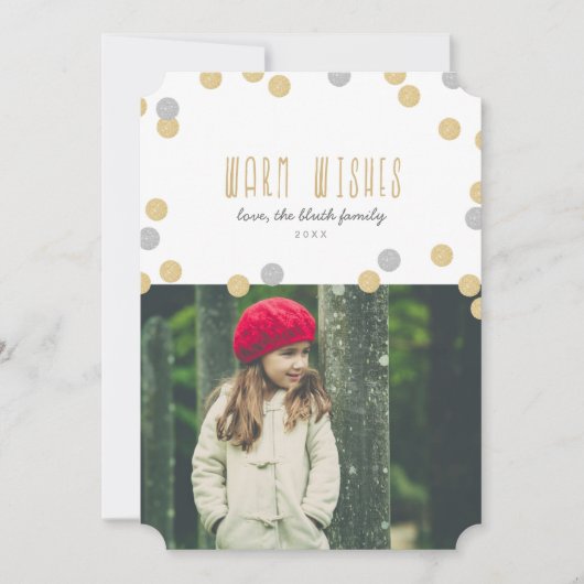 ウォームウィッシュズホリデイフォトフラットカード シーズンカード (正面)