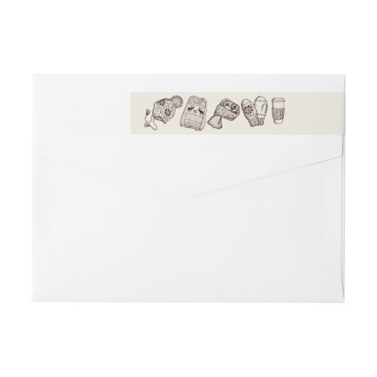 ウォームウィッシュズホリデーエッセンシャル住所 シール ラップアラウンドラベル (裏面)