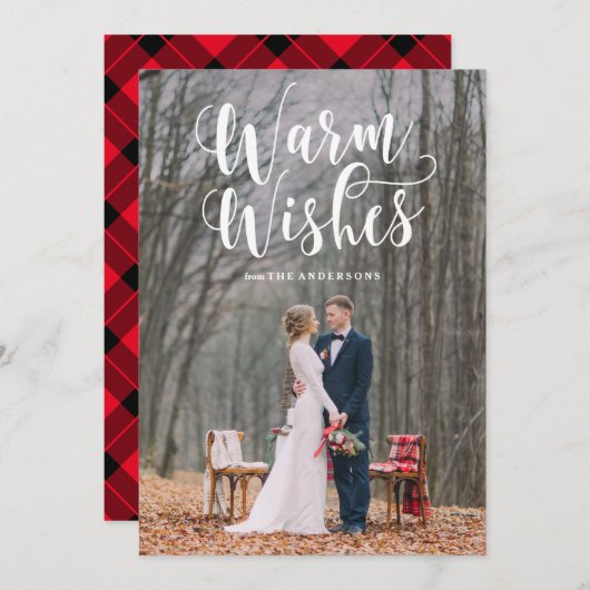 ウォームウィッシュズホリデーオーバーレイフォトカード シーズンカード (正面/裏面)