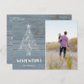 ウォームウィッシュズ素朴ビーチフロリダファミリー写真 シーズンポストカード (正面/裏面)