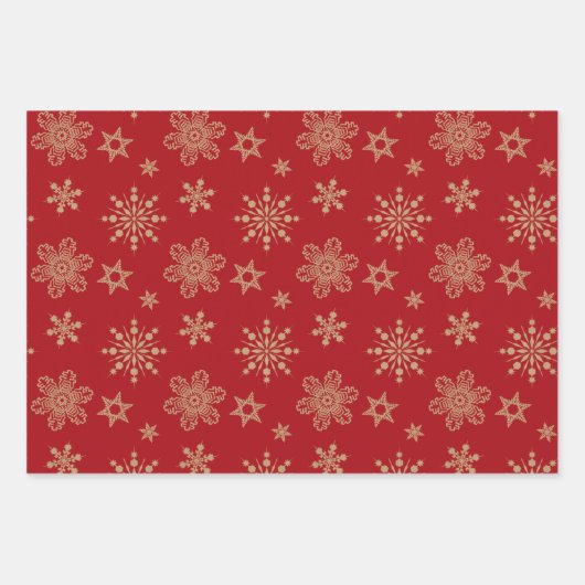 ウォームウィッシュタイポグラフィクラフト紙レッドID589 ラッピングペーパーシート (正面2)