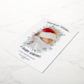 ウォームウィッシュベビーキスホリデーフォトアナウンス 箔シーズンカード (回転した状態)