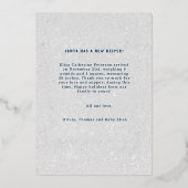 ウォームウィッシュベビーキスホリデーフォトアナウンス 箔シーズンカード (裏面)