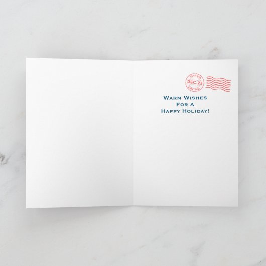 ウォームウィッシュレトロクリスマスカード シーズンカード (内部)