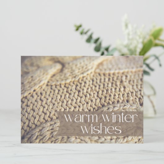 ウォームウィッシュ不動産仲介業者ハッピーホリデーズカード (スタンド正面)