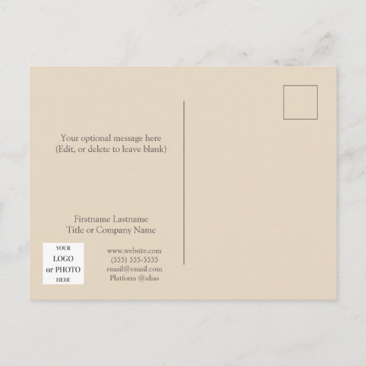 ウォームウィッシュ不動産仲介業者ハッピーホリデーズハガキ シーズンポストカード (裏面)