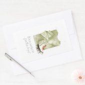 ウォームウィッシュ&フェスティバルハグスウォーター色 長方形シール (封筒)