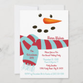 ウォームウィッシュ、雪だるまホリデーパーティー招待状 招待状 (正面)