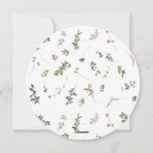 ウォームウィンターベリーリースフォトホリデーカード シーズンカード (裏面)