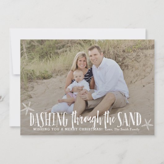 ウォームウェザークリスマスカードホリデーカード 招待状 (正面)