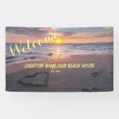 ウォームウェルカム海サンセットビーチハウスB&Bショップ 横断幕 (横)