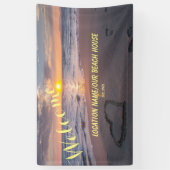 ウォームウェルカム海サンセットビーチハウスB&Bショップ 横断幕 (縦)