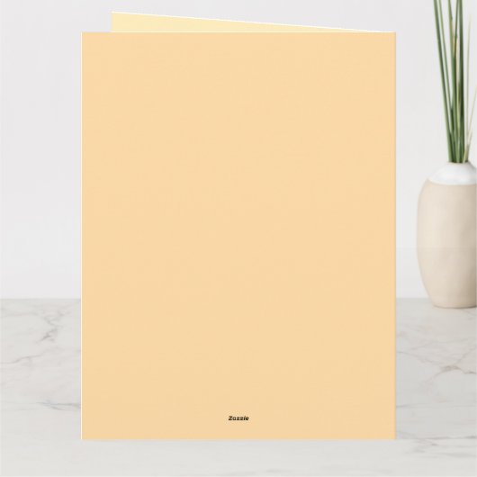 ウォームオレンジ金ゴールドヴィンテージスタイル幸運の願い カード (裏面)