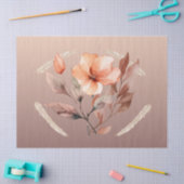 ウォームカラーカントリーデザインティッシュペーパー 薄葉紙 (クラフト)