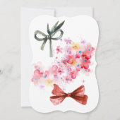 ウォームカラーフローラウォーターカラーズサブビーシック 招待状 (裏面)