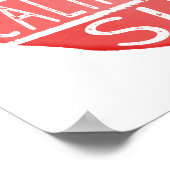 ウォームカリフォルニアサンヴィンテージタイポグラフィ ポスター (角)