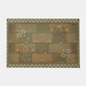 ウォームグリーンタイリングウォルタークレーンデザイン ドアマット (正面)