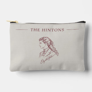 ウォームグレーにバーガンディーのThe Hintons Beth アクセサリーポーチ