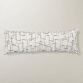 ウォームグレー反転レトロ幾何学的パターン ボディピロー (裏面)