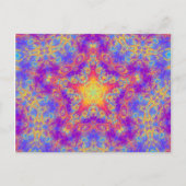 ウォームグロースターブライトカラースワール万華鏡のように千変万化するパターンアート ポストカード (正面)