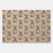 ウォームコージークリスマスクラフト紙 ラッピングペーパーシート (正面3)