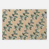 ウォームコージークリスマスクラフト紙 ラッピングペーパーシート (正面)