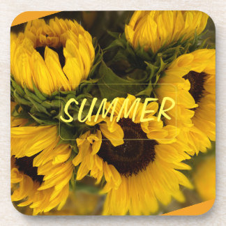 ウォームゴールデンヒマワリカスタムー コースター