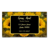 ウォームゴールデンヒマワリカスタムー マグネット名刺 (正面)