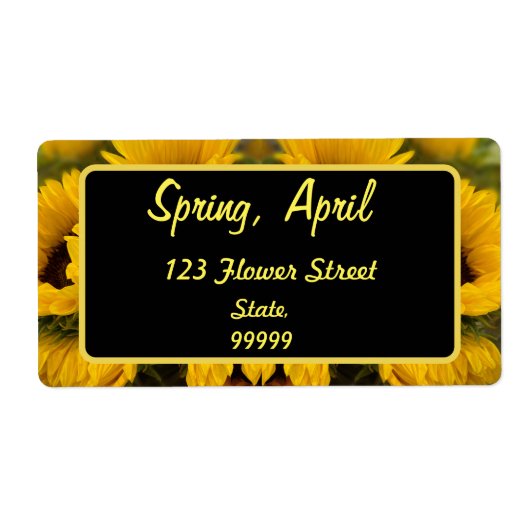 ウォームゴールデンヒマワリカスタムー ラベル (正面)