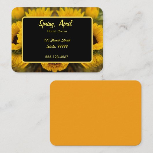ウォームゴールデンヒマワリカスタムー 名刺 (正面/裏面)