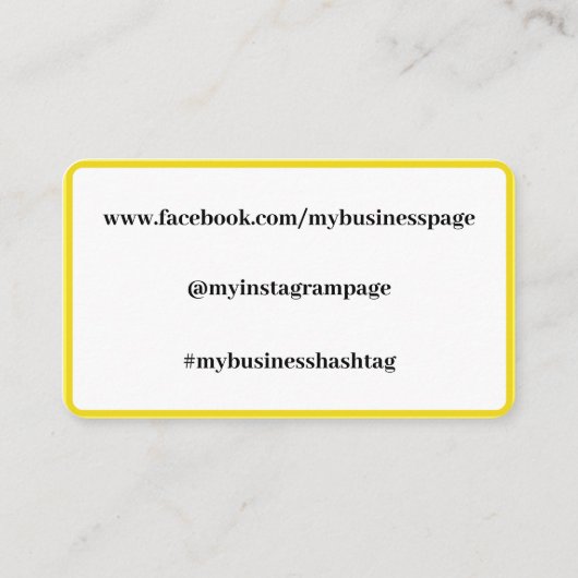 ウォームゴールデンヒマワリカスタムー 名刺 (裏面)